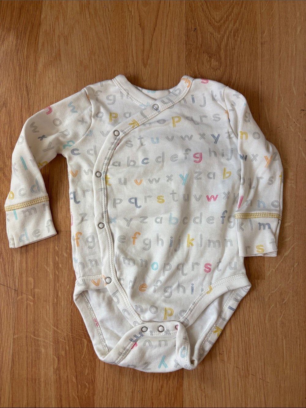 Baby PEHR alphabet onesie size 3-6